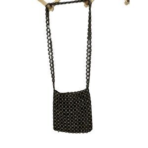 Vintage Old Navy Y2K Wood Beaded Purse